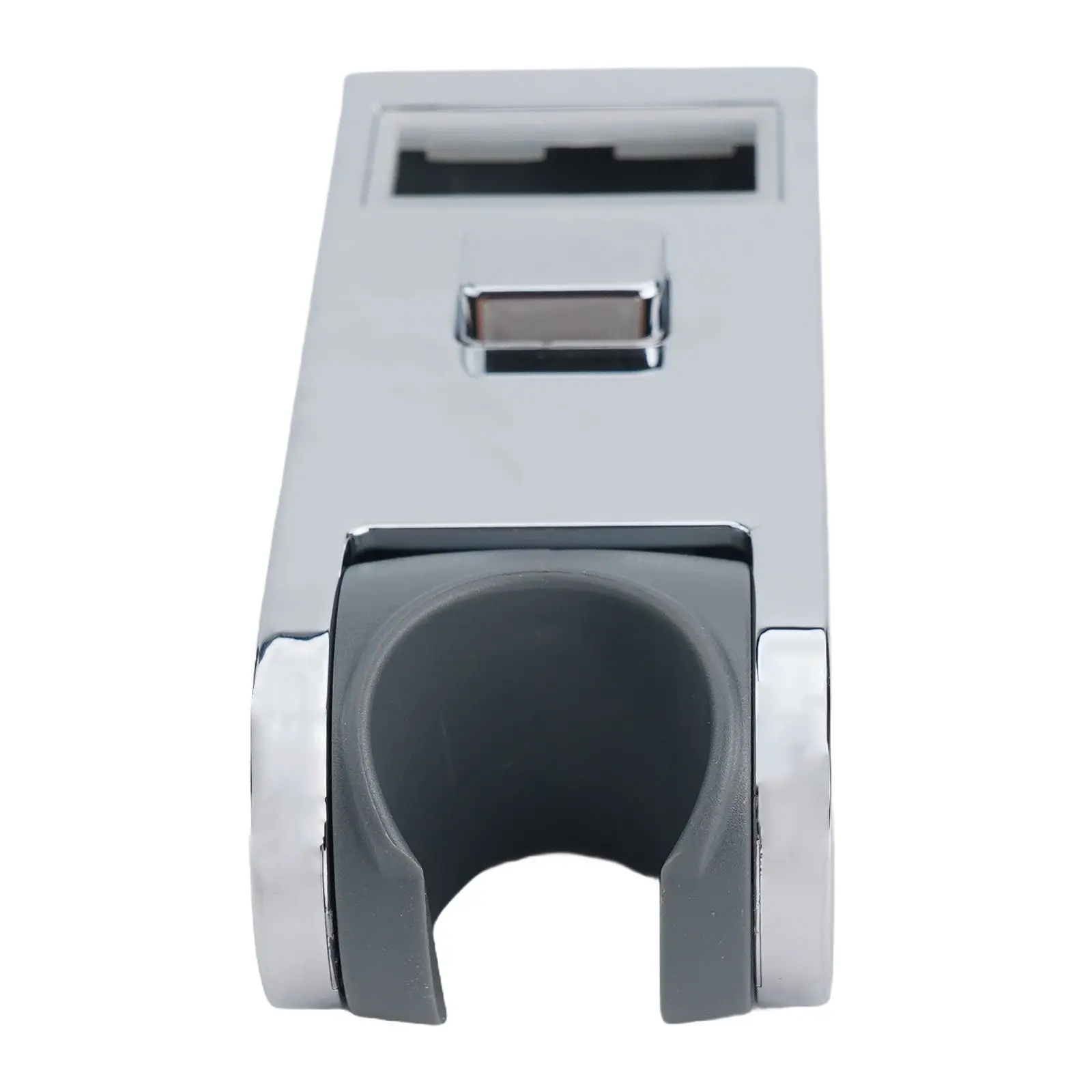 Shower Head Holder Adjustable Bracket for Square Tube Rails with 360 Degree Rotation and Anti Scratch Resin Lining
