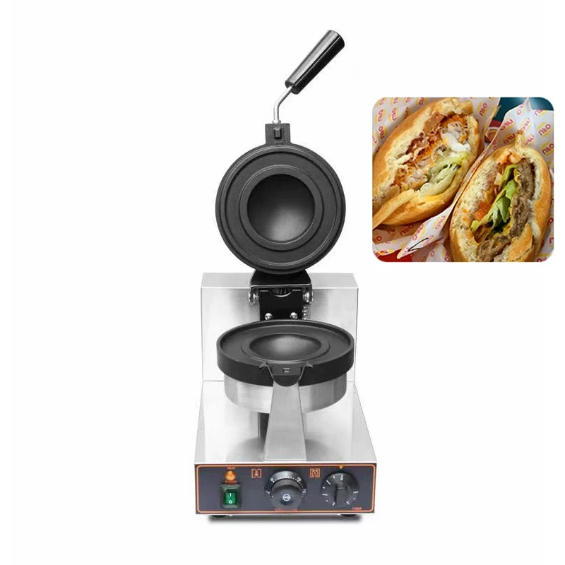 UFO Burger Machine Ice Cream Hamburg Maker Commercial Digital 110V 220V Gelato Panini Press Snack Machine