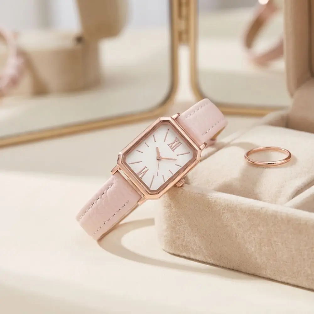 Trendy Elegant Women's Quartz Watch Portable Exquisite Ladies Business Watches Waterproof Simple Vintage Female Clock Women
