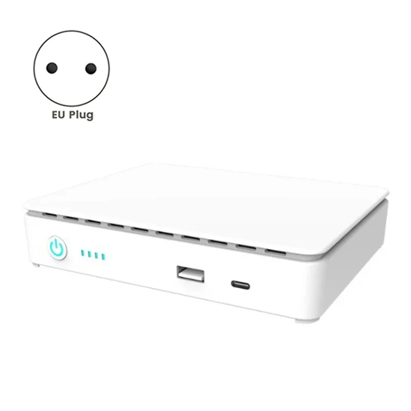 POE Mini UPS Router Power Outage Backup Power Supply DC Uninterruptible Power Supply Routing Switch (10400MAH)EU-Plug