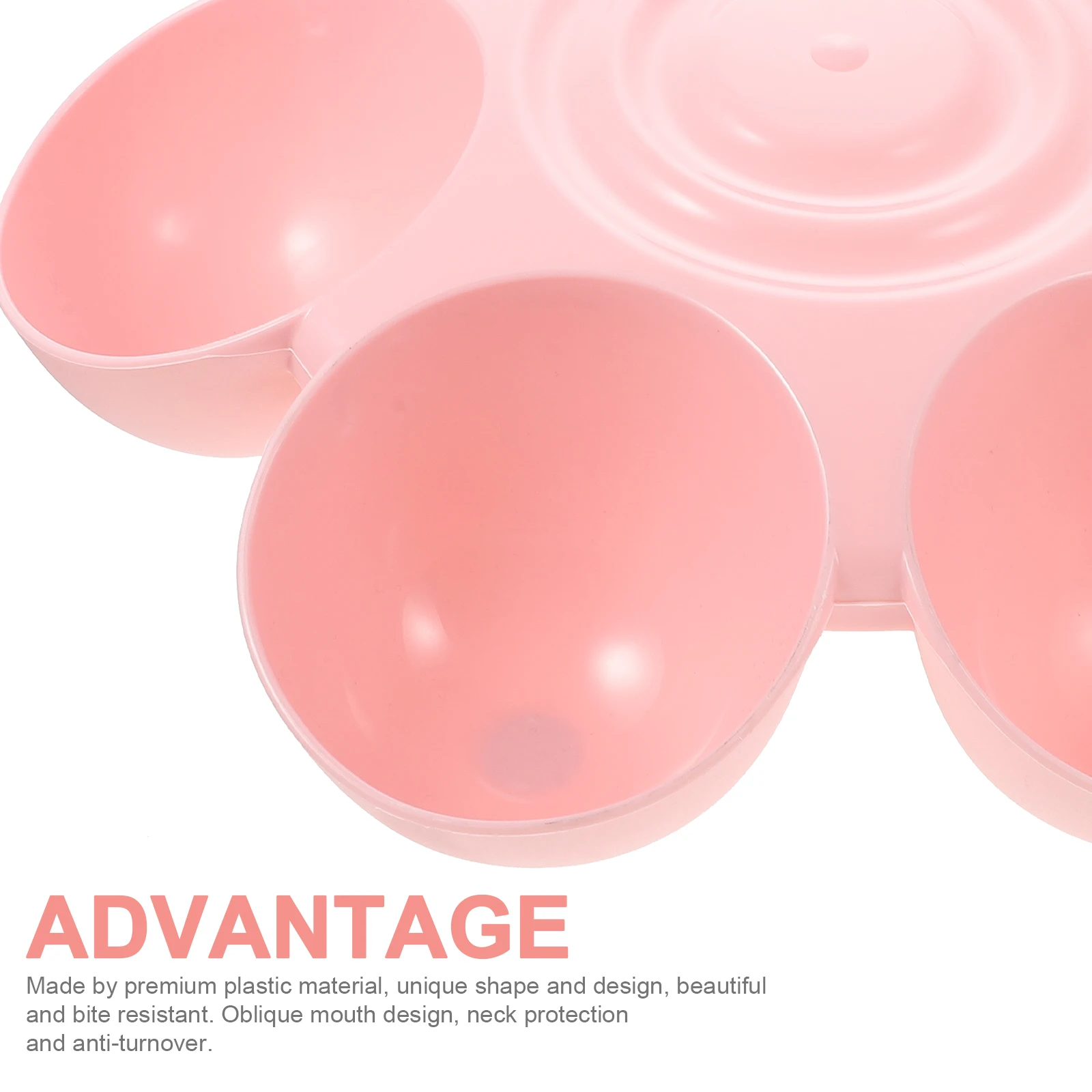 

Flower Pet Bowl Kitten Feeding Tray Water Cat Dispenser Pink Plastic Dog Bowls Food Dish Bite Resistant Multi Pet Feeder Travel
