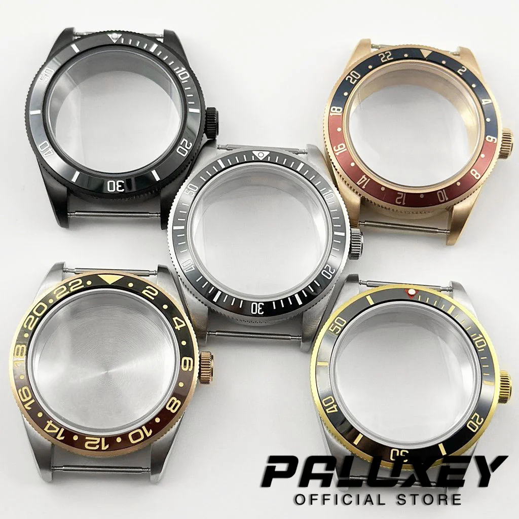 NH35 39MM BB58 Case Silver Black Rose Gold Waterproof Domed Sapphire Crystal Watch Case for NH34 NH35 NH36 NH38 NH70 Movement