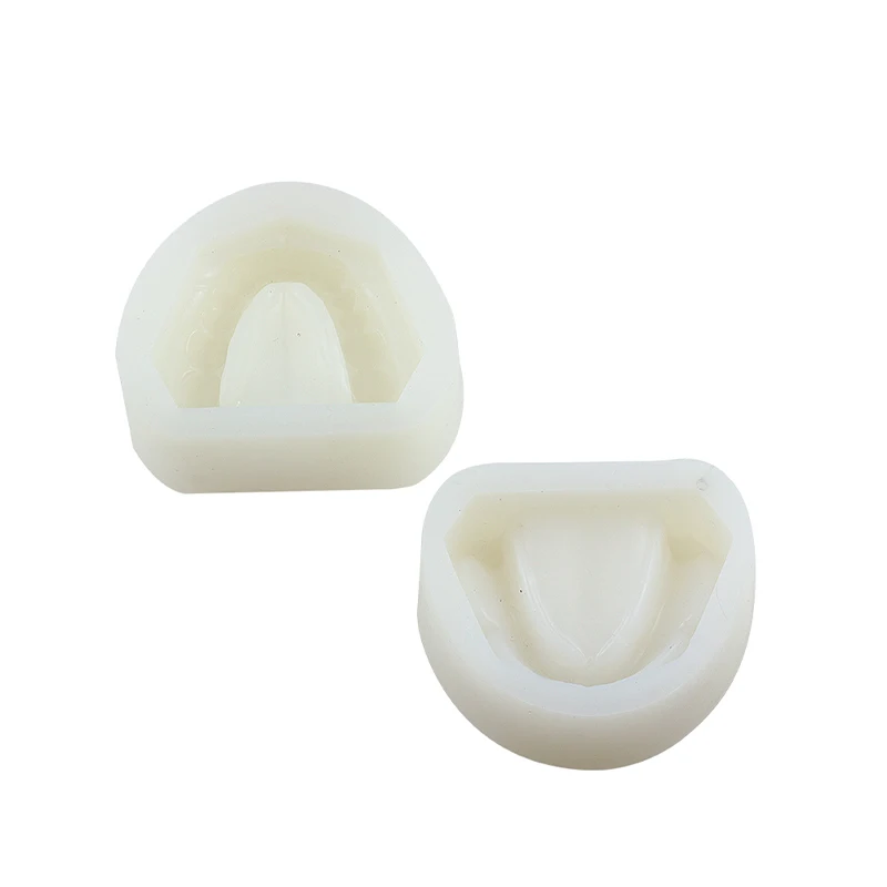 

2 Type Choices Dental Mold Silicone Mould of Edentulous Jaw Complete Cavity Block White Dental Materials