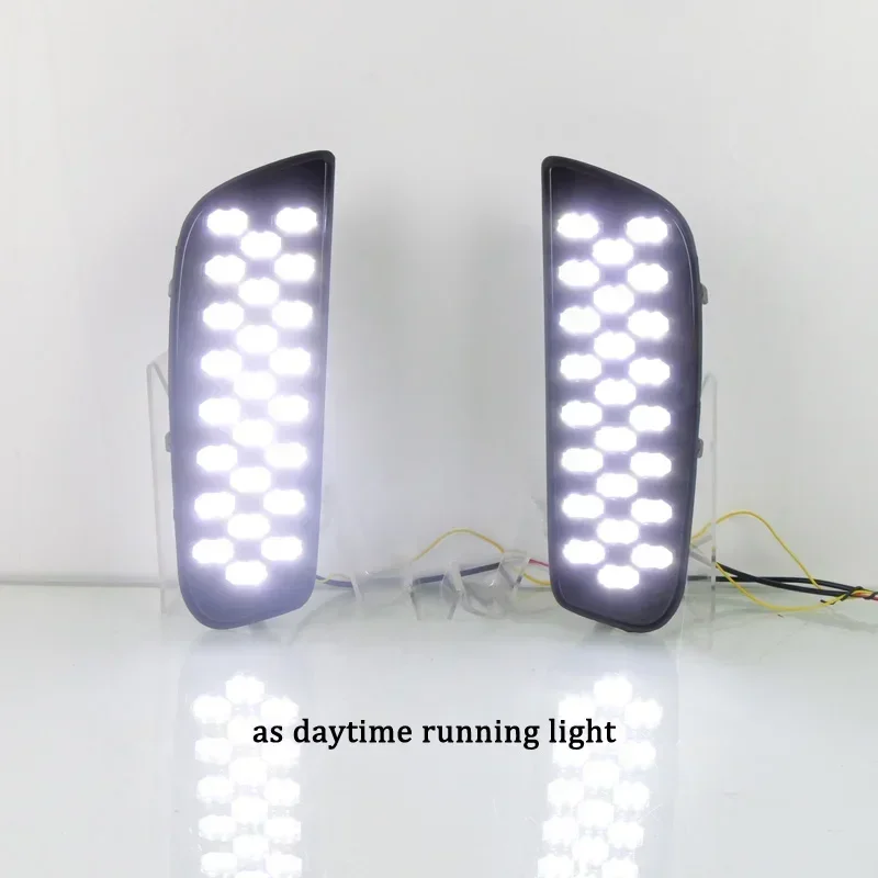 

Car LED DRL 12V Daytime Running Lights For Mazda CX-30 CX30 2023 Yellow Turn Signal Night Blue Running Lamps Car Foglamp