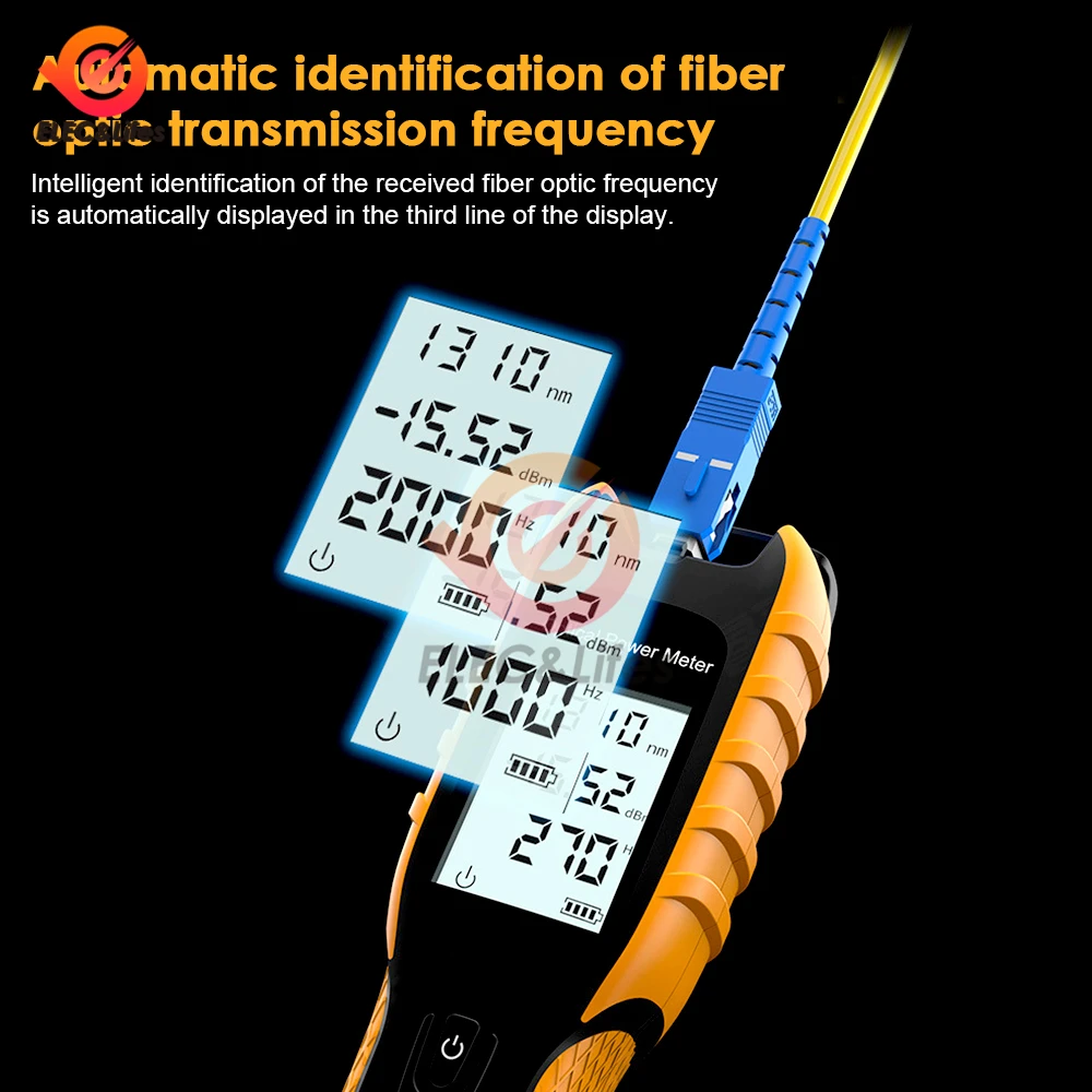 G10 Optical Power Meter New High Precision Rechargeable Battery Fiber Optic Power Meter With Flash Light OPM -70~+6 dBm