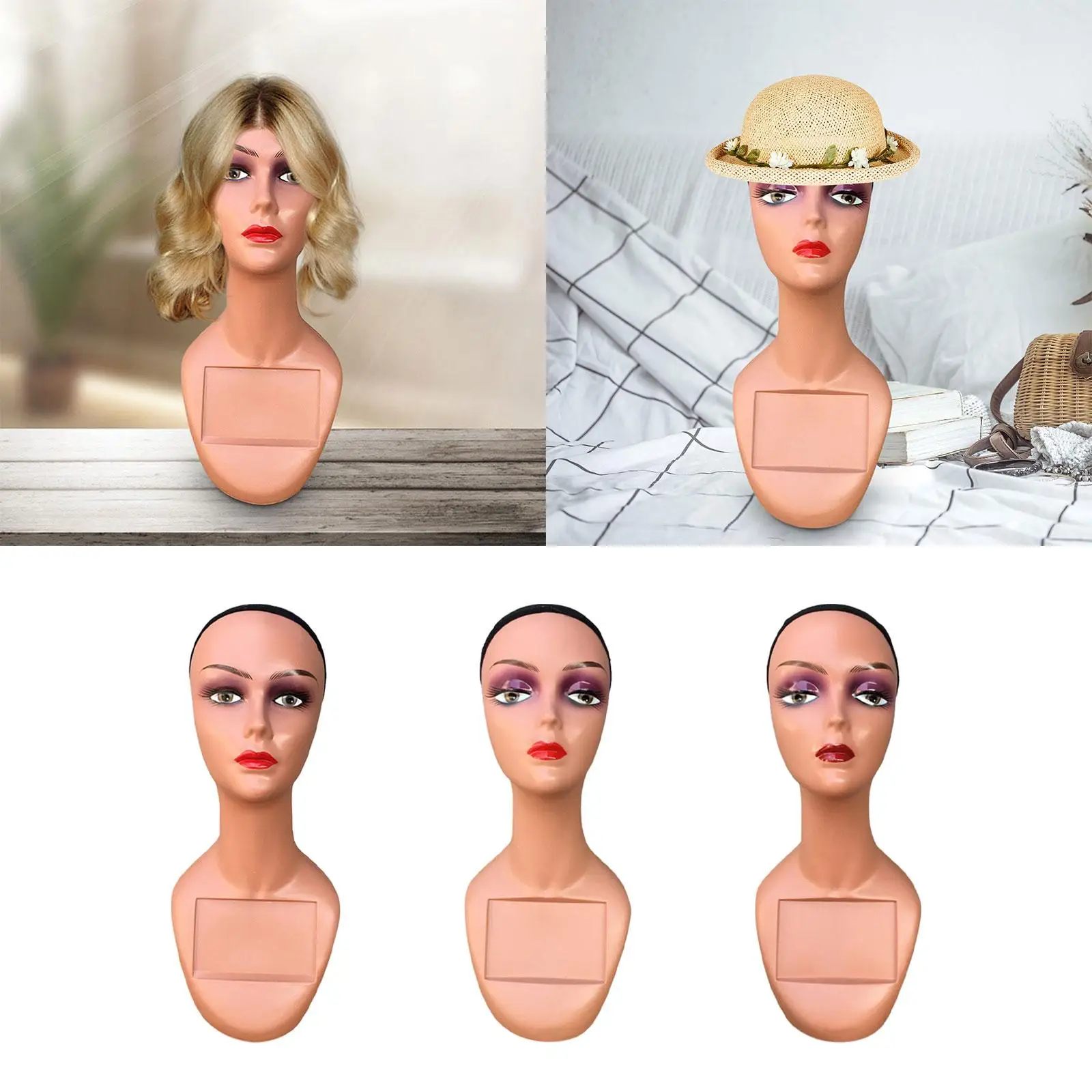 

Голова манекена Профессиональная реалистичная голова парика для серег, очков, ожерелья