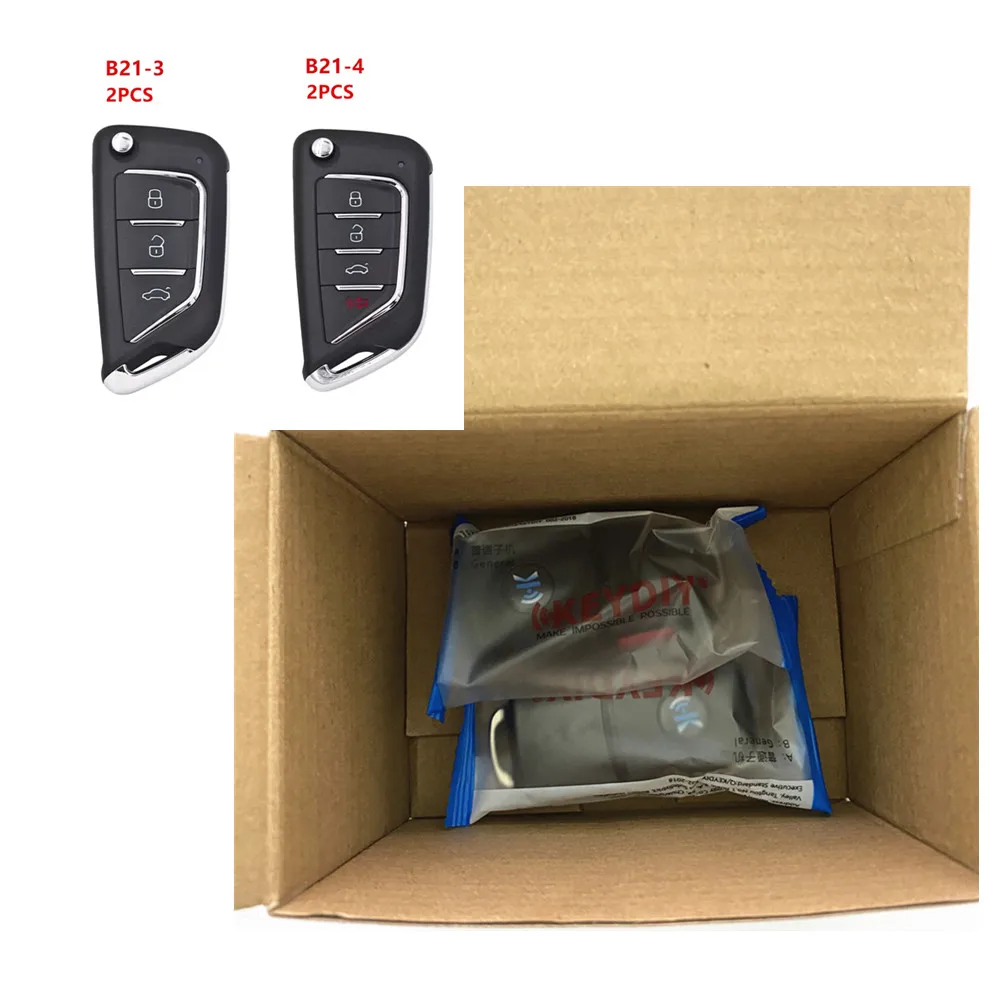 

2PCS KEYDIY B21-3/4 Universal Multi-functional Control B21-3 B21-4 Wire Car Keys for KD900/KD MINI/KD-X2 Key Programmer