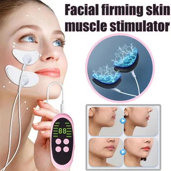 Ems เครื่องนวดหน้า Microcurrent เครื่องกระตุ้นกล้ามเนื้อยกกระชับผิวหน้ากระชับผิวต่อต้านริ้วรอยเครื่องกระตุ้นกล้ามเนื้ออุปกรณ์ความงาม