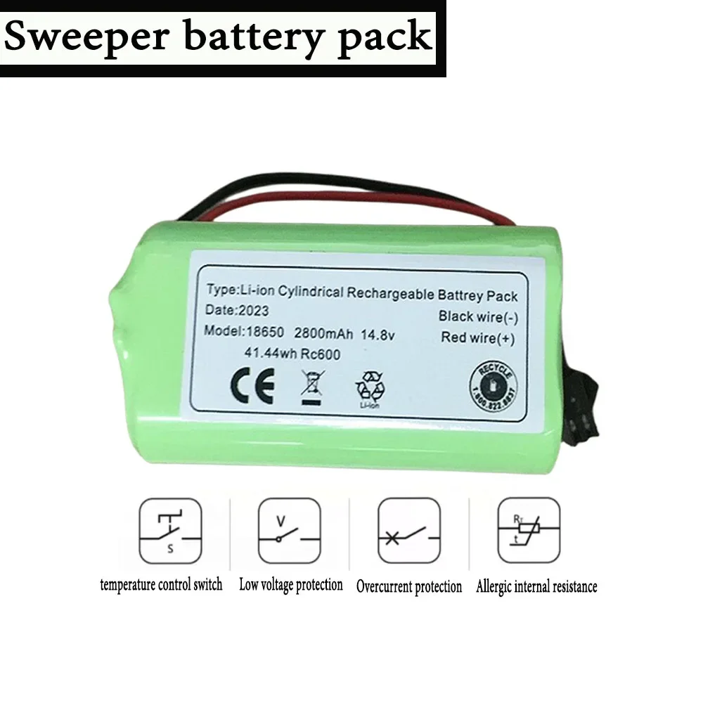 14.8V 2600mAh 18650 lithium-ion rechargeable battery pack 4S1P, suitable for Deebot N79S DN622 Robovac 11S Max Conga