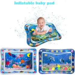 1pc Ocean Pattern Inflatable PVC Playing Mat Baby Play Water Mat Toddler Pad Kids Early Education Activity Toys Mat Cushion Gift