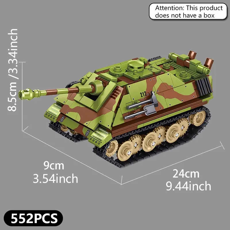 Bloques de construcción de tanques clásicos T34, juguetes de coches blindados clásicos de la Segunda Guerra Mundial, modelo de adornos DIY hechos a mano educativos para niños