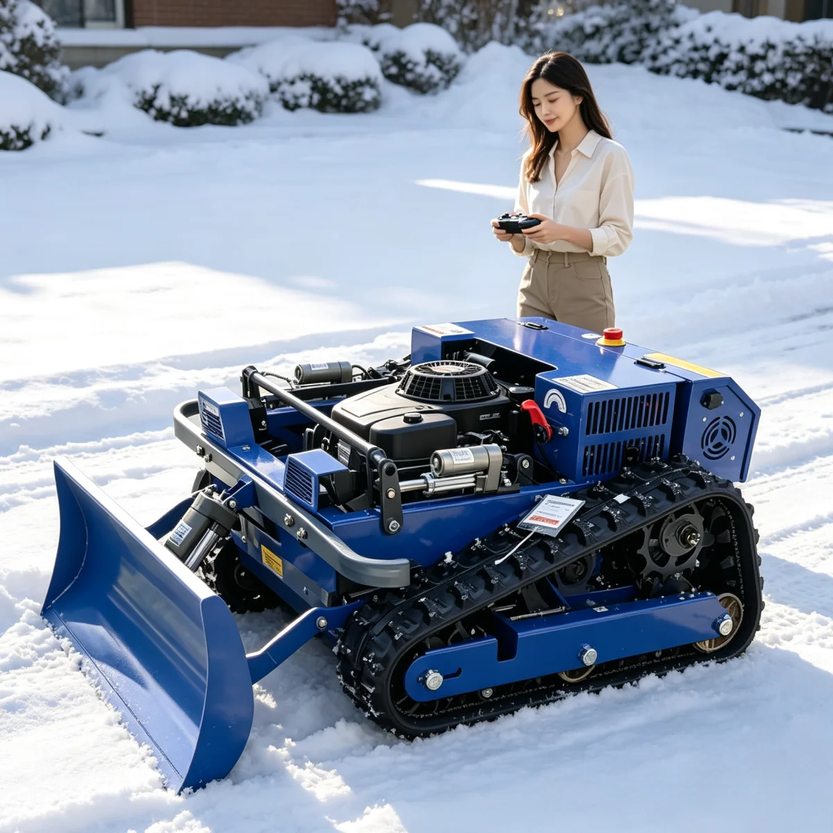 Customized Long Distance Remote Control Lawn Mower Anti-Slip Wheels Lawn Mowerremote controlled mower