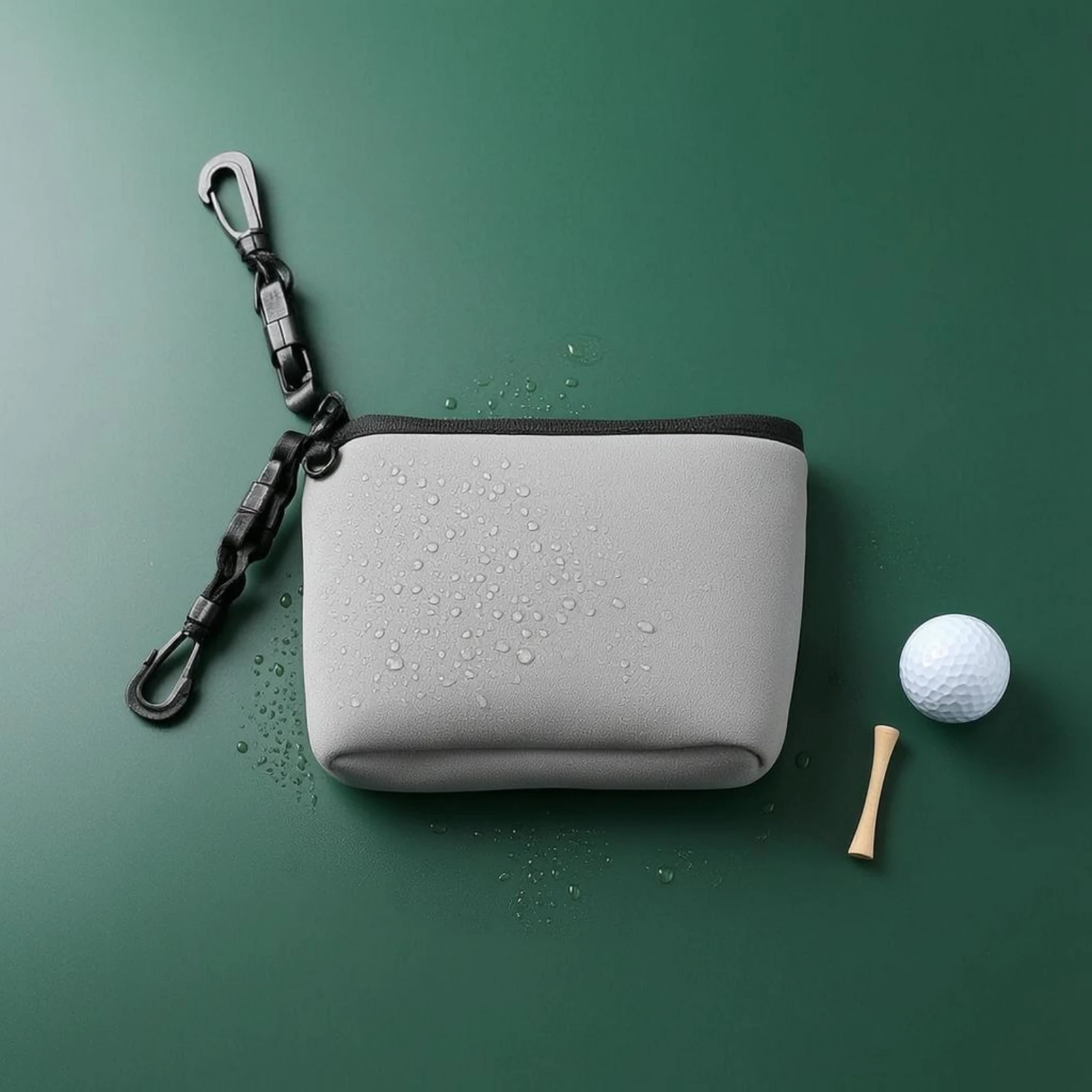 

Golf Cleaning Bag Portable Golf Club Cleaning Bag Outdoor Gear Hanging Clip Sports Accessory Black Trim