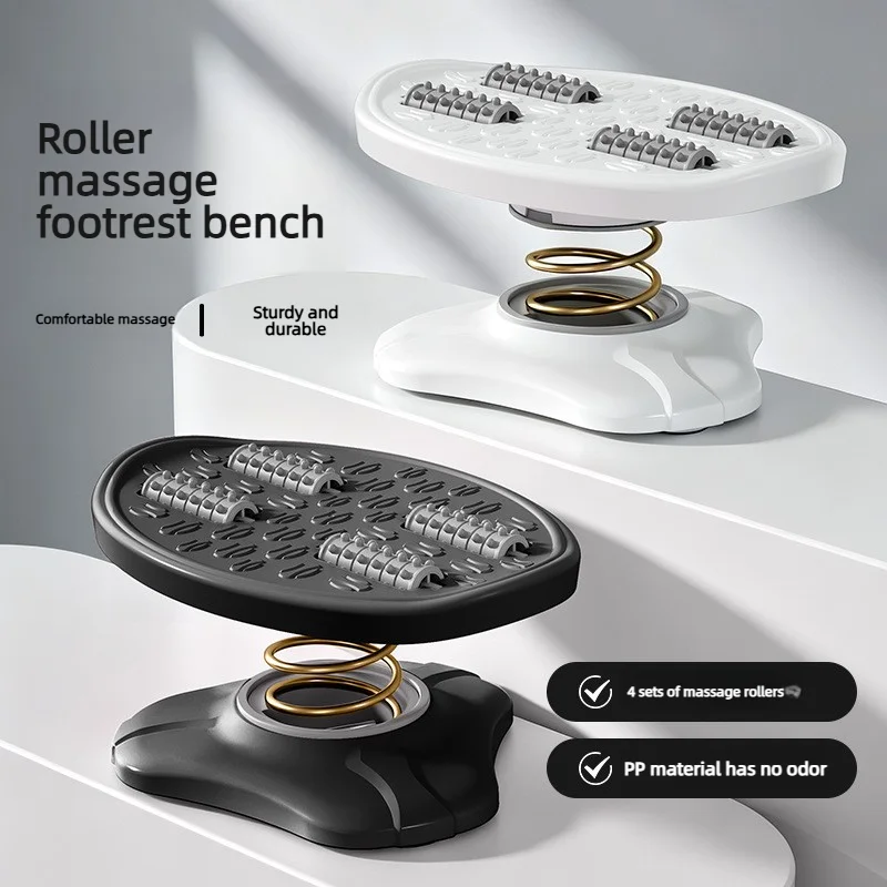 Under Desk Foot Rest Foot Massager Roller Pedal, Acupressure Foot Stool for Office Home Use Relieve Foot Fatigue