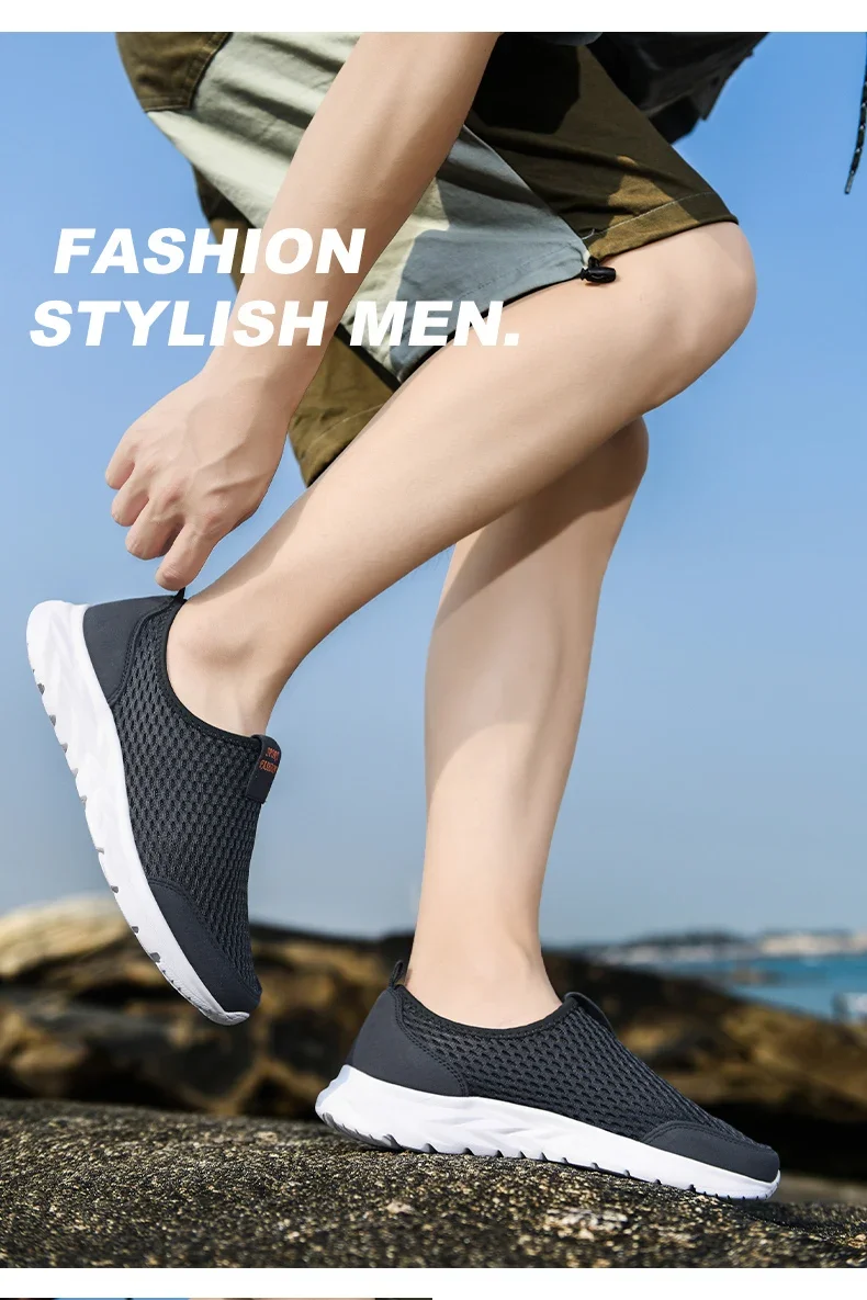 2025 neue Schuhe Männer Müßiggänger Licht Wandern Atmungsaktive Sommer Bequeme Casual Schuhe Männer Turnschuhe Zapatillas Hombre Plus – Detail 7