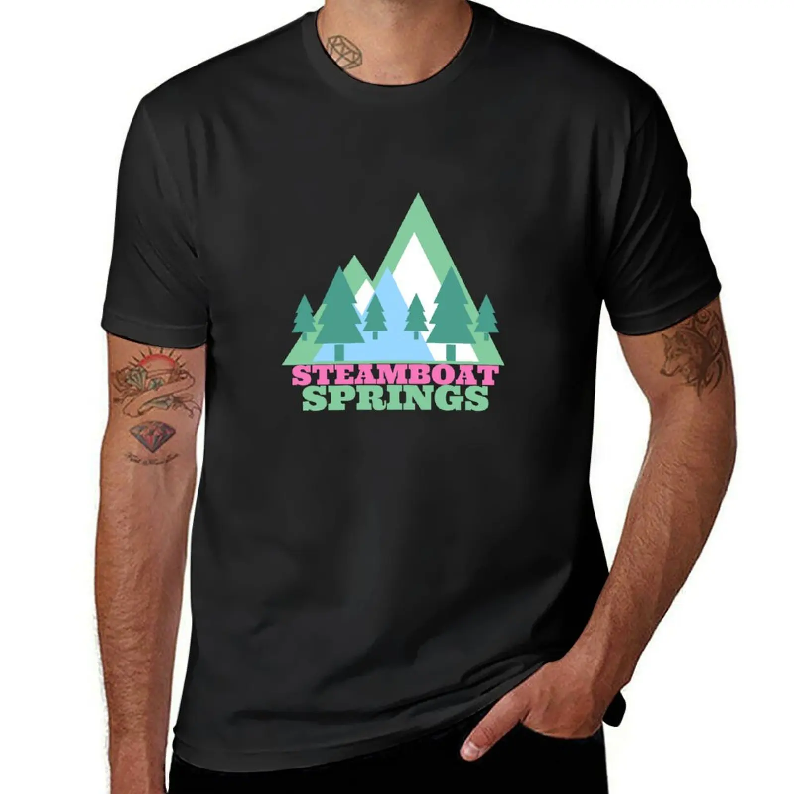 Steamboat Springs Colorado Mountain Love T-Shirt Short sleeve tee plus sizes oversized t shirt men