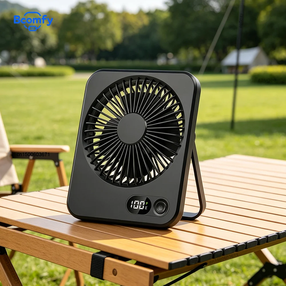 

Mini Portable Fan USB Desk Fan Rechargeable Camping Fan Portable Wall Mount Hanging Fan 5 Gear Office Camping Mini Table Fans