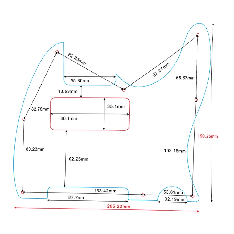 Pleroo CUSTOM Guitar Parts -For US Standard 8 Screw Holes P90 Tele Telecaster Guitar Pickguard Scratch Plate, Multicolor Choice