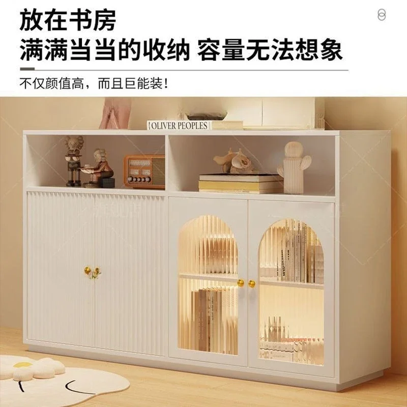 ダイニングサイドキャビネット リビングルーム 無垢材 家庭用一体型収納 壁際 キッチンサイド