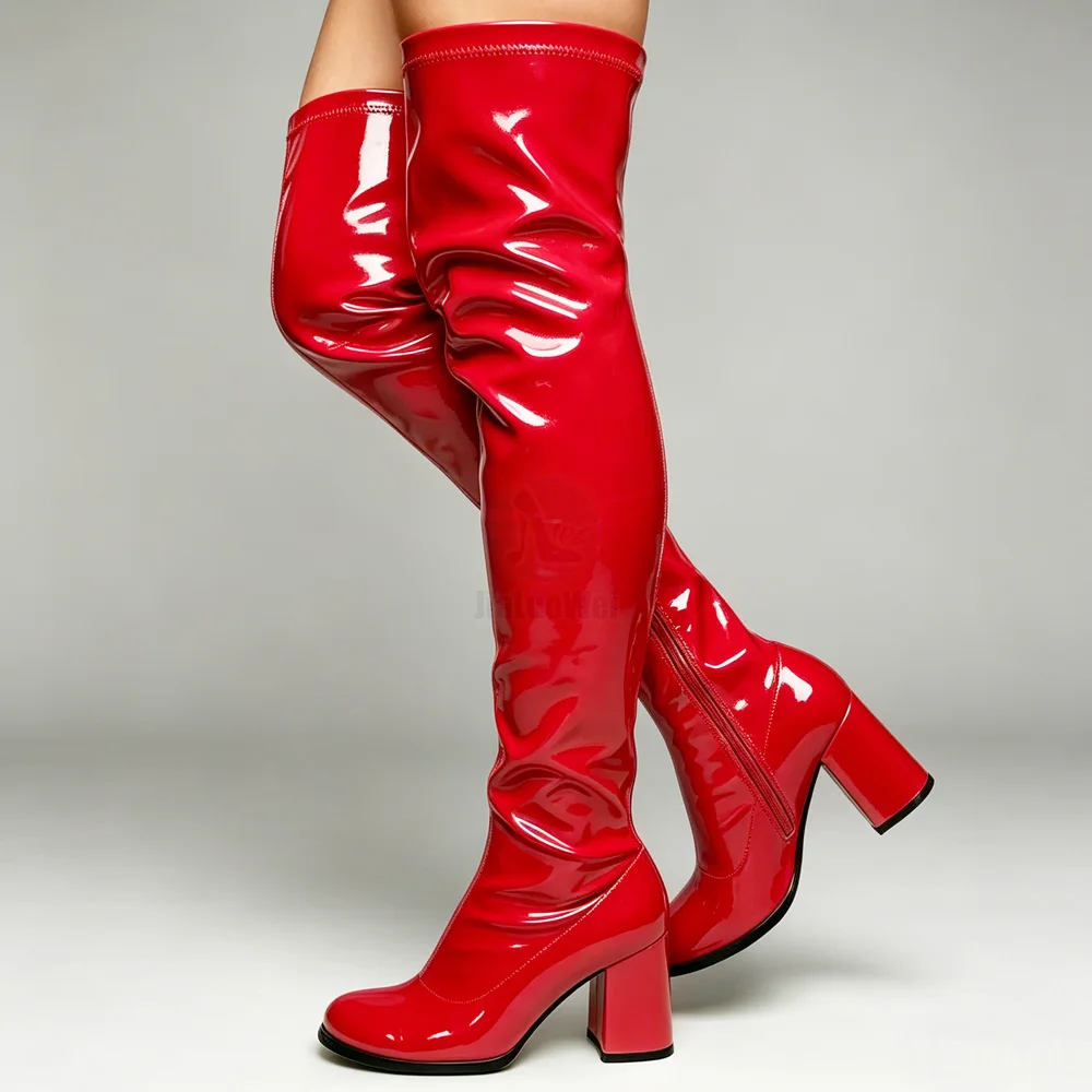 Wome sexy fashion new Spring autumn over-the-knee high top ladies eleganti stivali tacchi sottili scarpe col tacco grande plus size