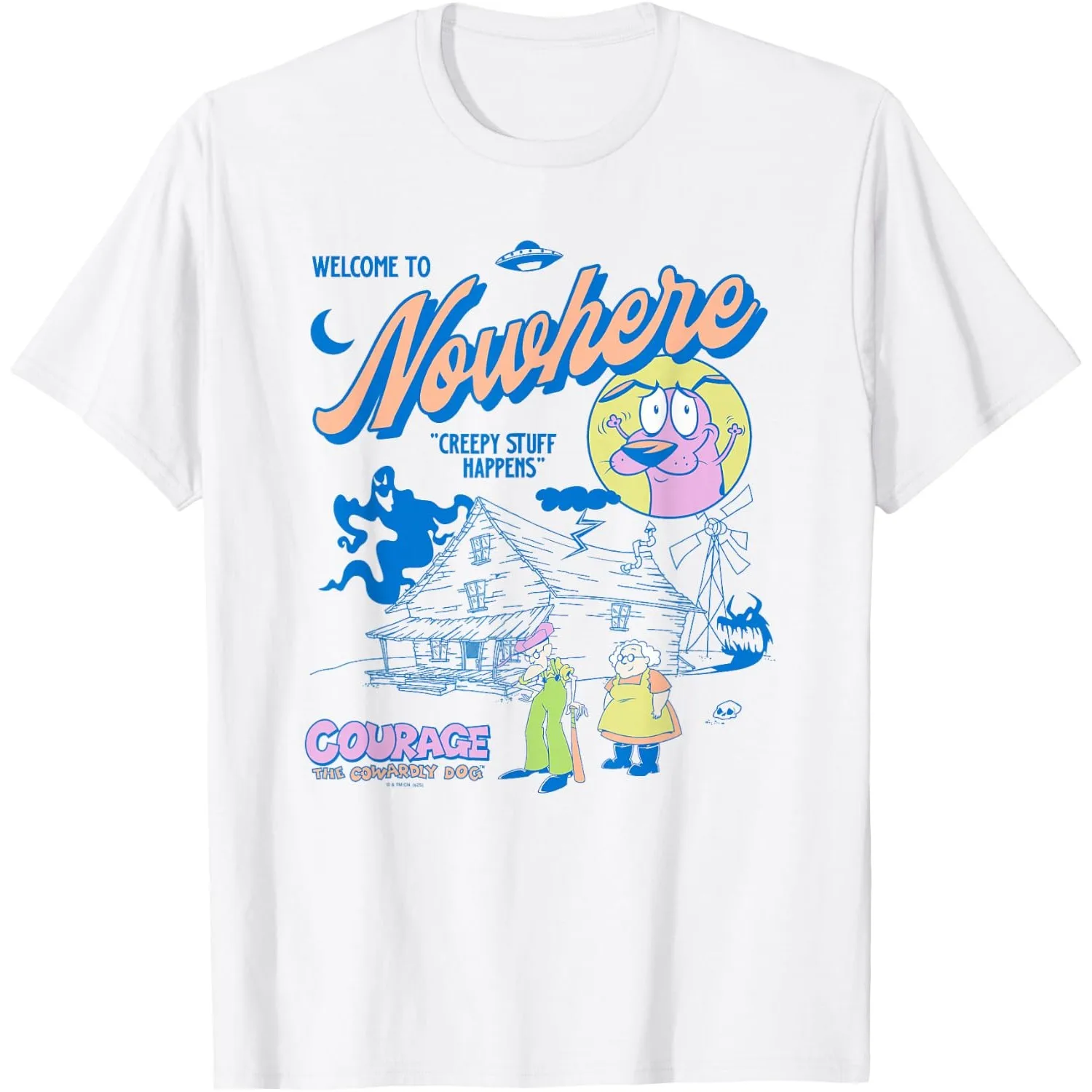 Courage the Cowardly Dog Welcome to Nowhere Graphic T-Shirt for Men
