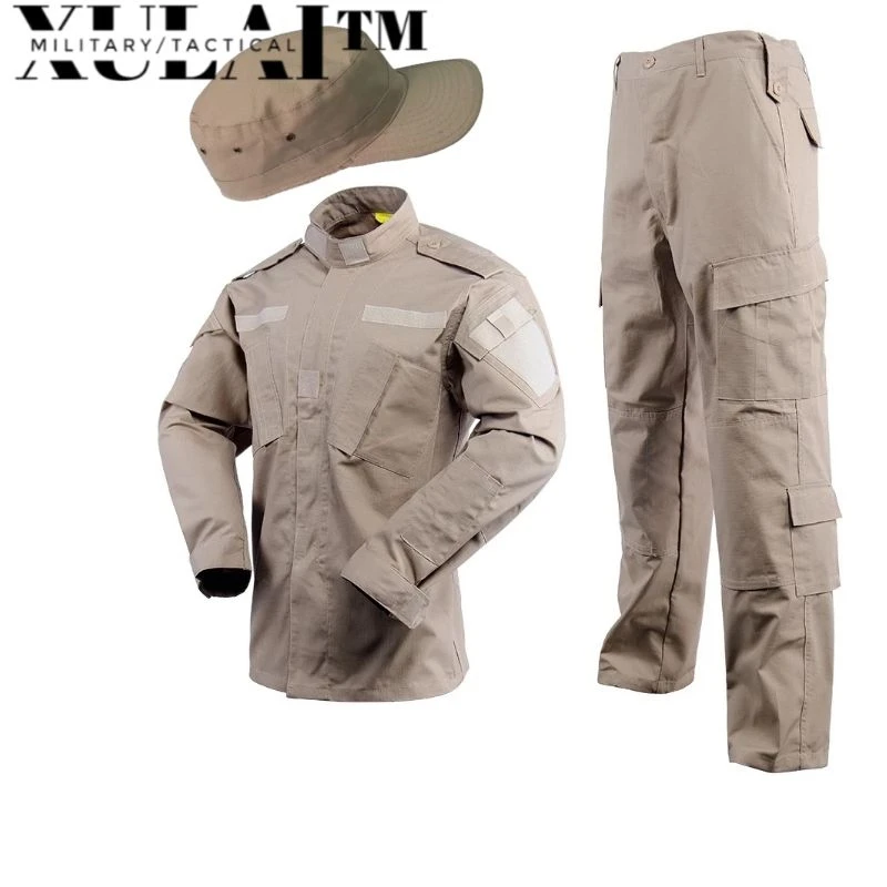 

Men's Sets Khaki Uniform Army Uniform Military Uiforms With Hat