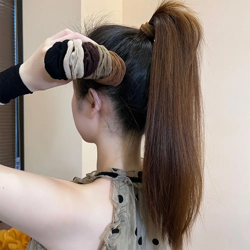 5 sztuk/zestaw Nowe, szerokie gumki do włosów, elastyczne, grube gumki do kucyka, kolorowe gumki dla dziewczynek