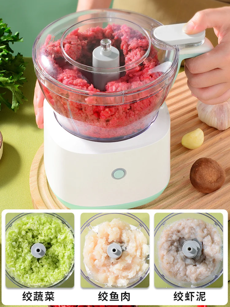 Meat Grinder Household Multi-Function Cooking Electric Dumpling Grind Stuffing Small Stir Minced Meat Garlic Crusher