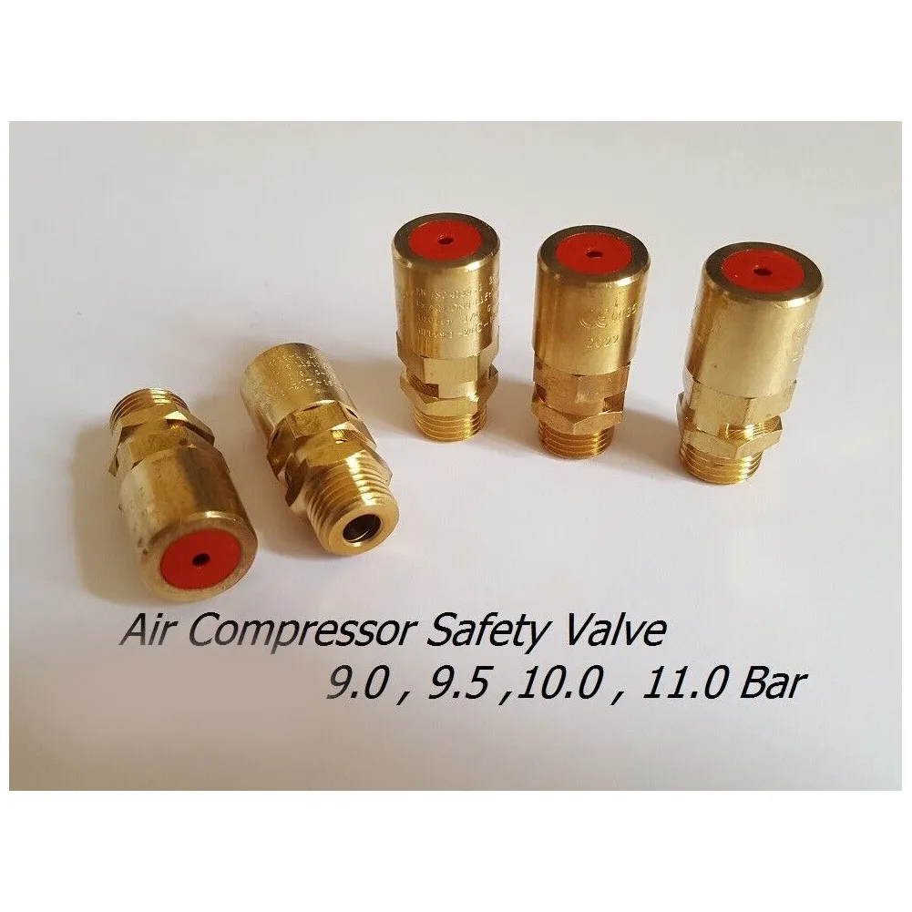 1/4 inch For BSP Air Pressure Safety Valve for For COMPRESSOR Tank Relief Valve Set at 9 BAR to 11 BAR Pressure Range