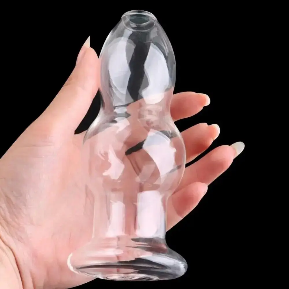 Hollow Silicone Gourd Transparent Anal Plug for Peeping Anal Dilator Dildo Homosexual Male Masturbation Adult Sex Toy Butt Plug