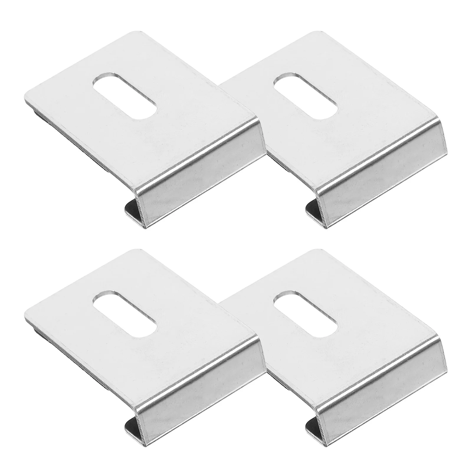 

4Pcs Stainless Steel Mirror Holders Frameless Mirror Clips Wall Hanging Kit Glass Retainer Heavy Duty Brackets