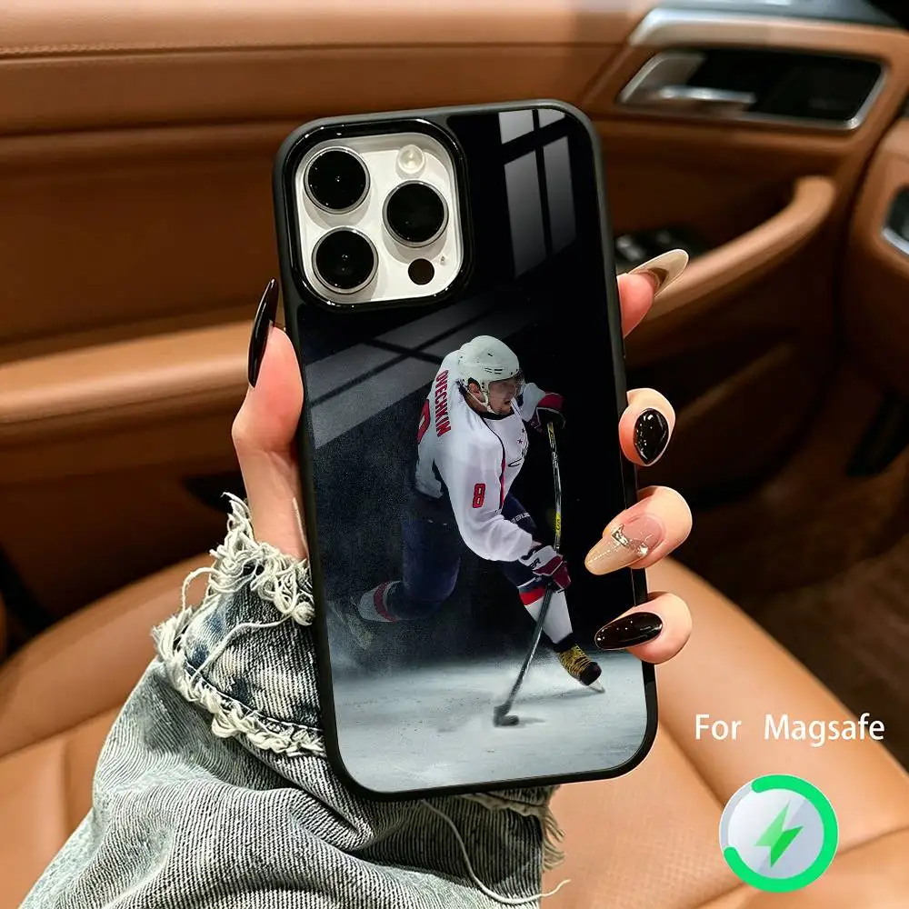 A-Alexander Ovechkin 8 Phone Case For IPhone17 16 15 14 13 12 11  Pro Max 16/15/14Plus Wireless Charger Cover Funda