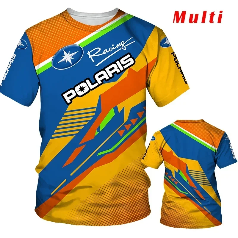Camiseta de Carras recién Vendida con el logotipo Polaris 3d، estampado novedoso، camiseta de cuello neutro para hombres