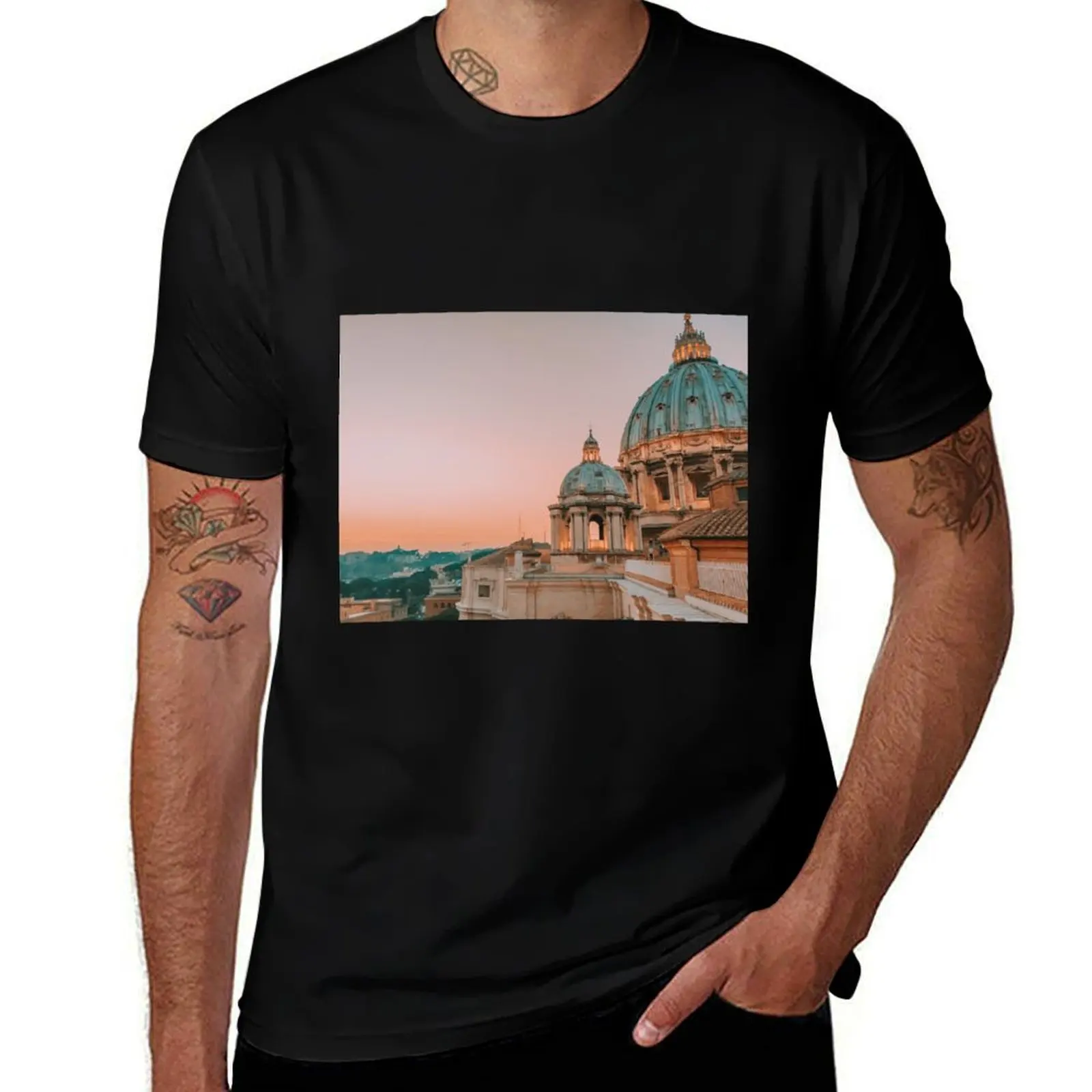 St. Peters Basilica at Sunset T-Shirt man t shirt summer T-Shirt