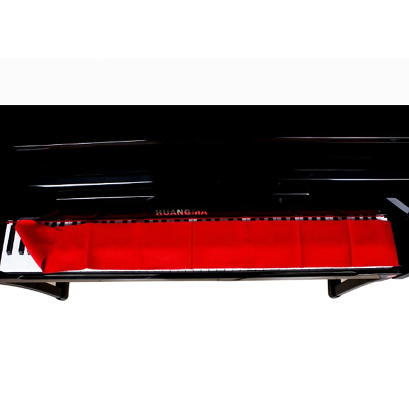 

Red Cotton Piano Keyboard Dust Cover for All 88 Key Piano Or Soft Keyboard Piano