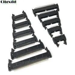 10pcs DC2 10/14/16/20/26/34/40/50/64 Pin 2.54mm Pitch Male Socker Straight/Right Angle IDC Box headers Connector For FC Cable
