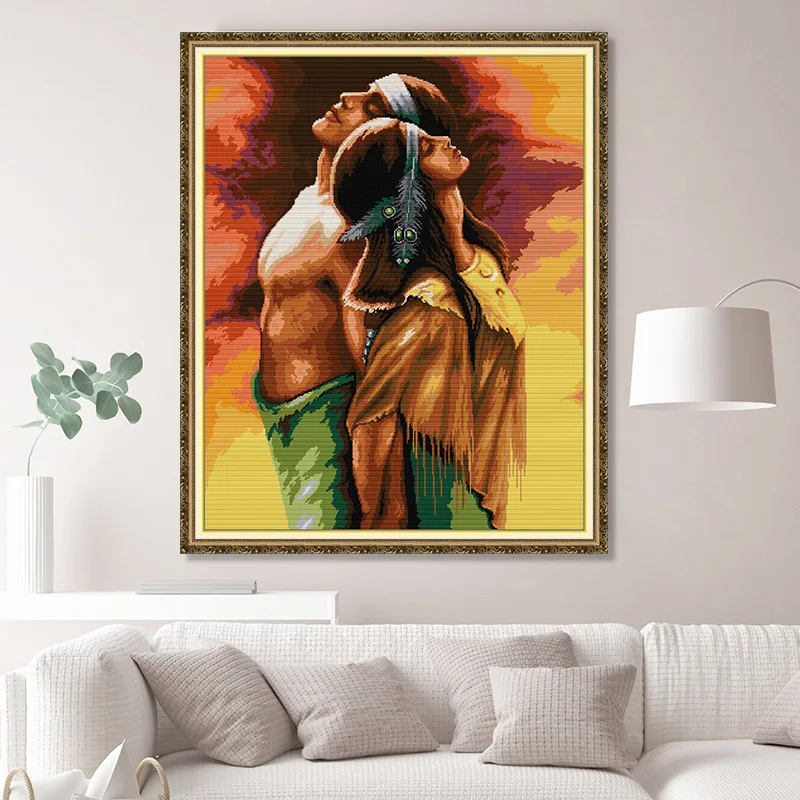 

Набор для вышивки крестом Joy Sunday с предварительной печатью, легкий узор, набор для вышивки из штампованной ткани Аиды,uddle с другом 3.