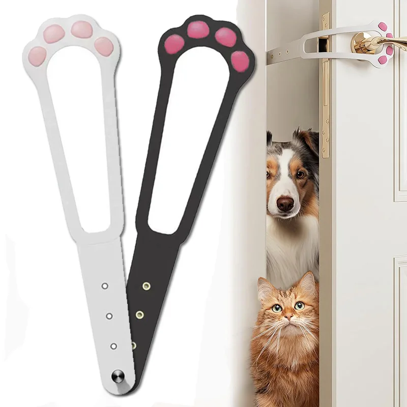 Cat Door Holder Latch Adjustable Dog Door Stopper Elastic Gate Lock Flex Latch Strap Keep Dog Out From Entering Pet Gate Supply