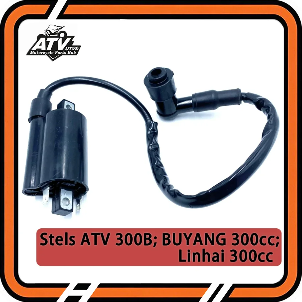 

Ignition Coil with Wire For Stels ATV 300B Buyang 300 Feishen FA300 D300 G300 H300 Quad LU019139 5.3.01.0240 Hunter XTX 300B