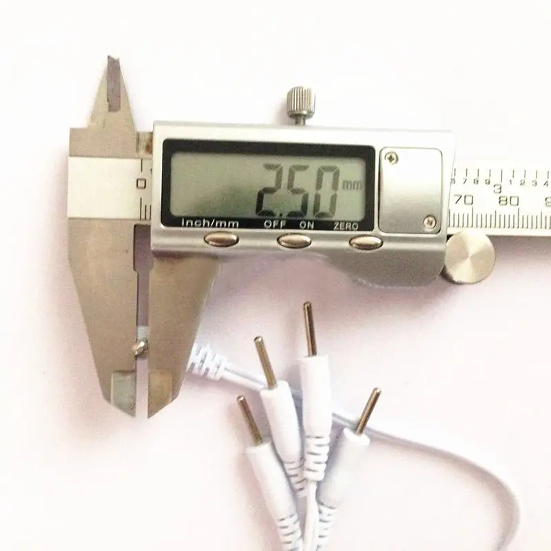 Lot 10 Buah DC 2.5Mm 4 Pin Cara Pin Jarum Akupuntur Kabel Kawat Pijat Timah Elektroda untuk Pemijat Puluhan Tubuh Penuh Digital