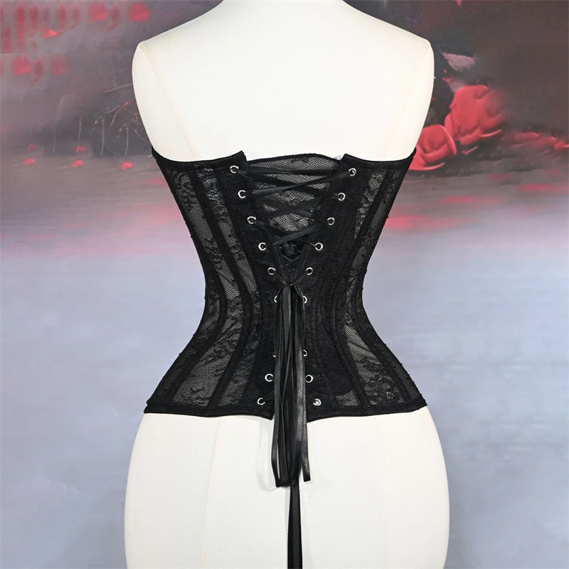 Gothic Fishbone Lace Transparent Corset Women Overbust Strapless With Bra Cup Bustier Top Mesh Women Sexy Lingerie Korset - AliExpress 200574005 Gothic Fishbone Lace Transparent Corset Women Overbust Strapless With Bra Cup Bustier Top Mesh Women Sexy Lingerie Korset - AliExpress 200574005