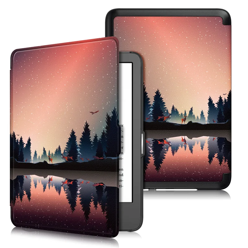 

For Funda Kindle 11th Generation 2024 2022 Case C2V2L3 PU Leather Hard PC Back Cover for Kindle 2024 Case 6 Inch Auto Sleep/Wake