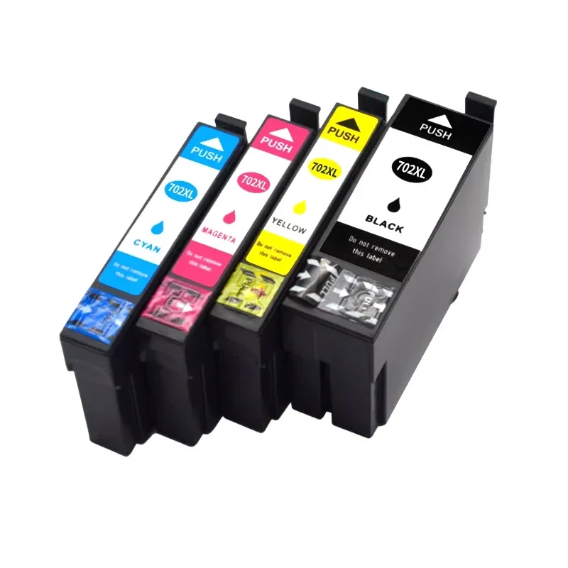 4 Packs 702XL 702 T702 T702XL Ink Cartridge Replacement use for Epson Workforce Pro WF-3720 WF-3725 WF-3730 WF-3733 DWF printer