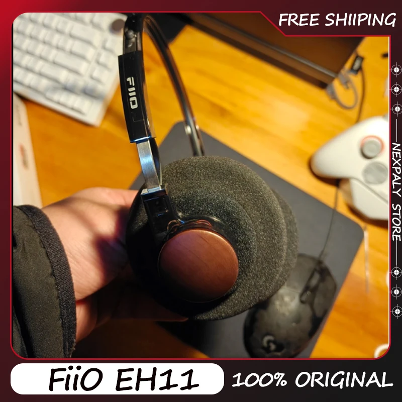 

FiiO EH11 Retro Bluetooth Headphones Vintage Over-Ear Design 40mm Dynamic Driver Deep Bass Wireless Headset for Music Headphones