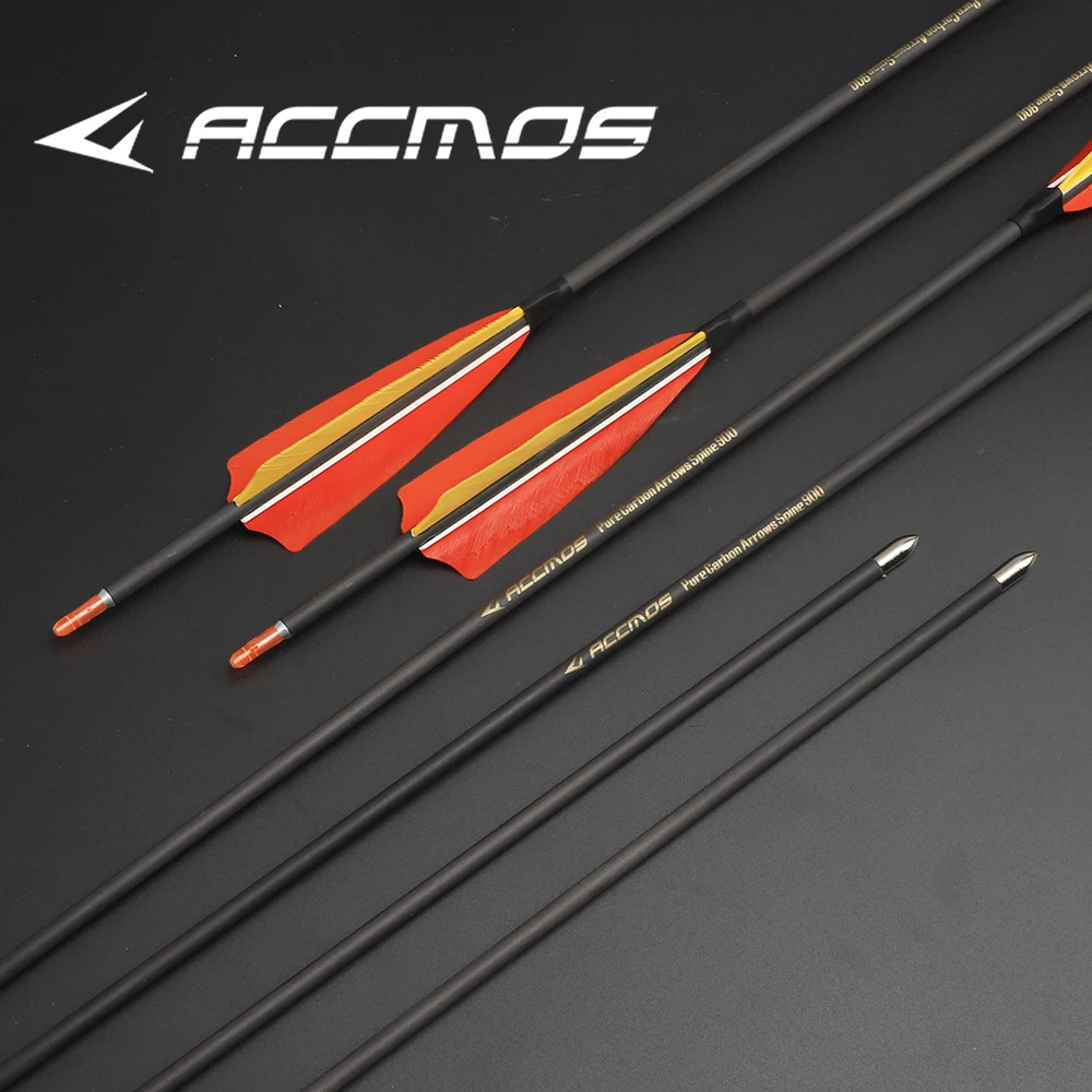 28-31in Pure Carbon Arrow ID 4.2mm Spine250 300 400 500 600 700 800 900 1000 with 4\