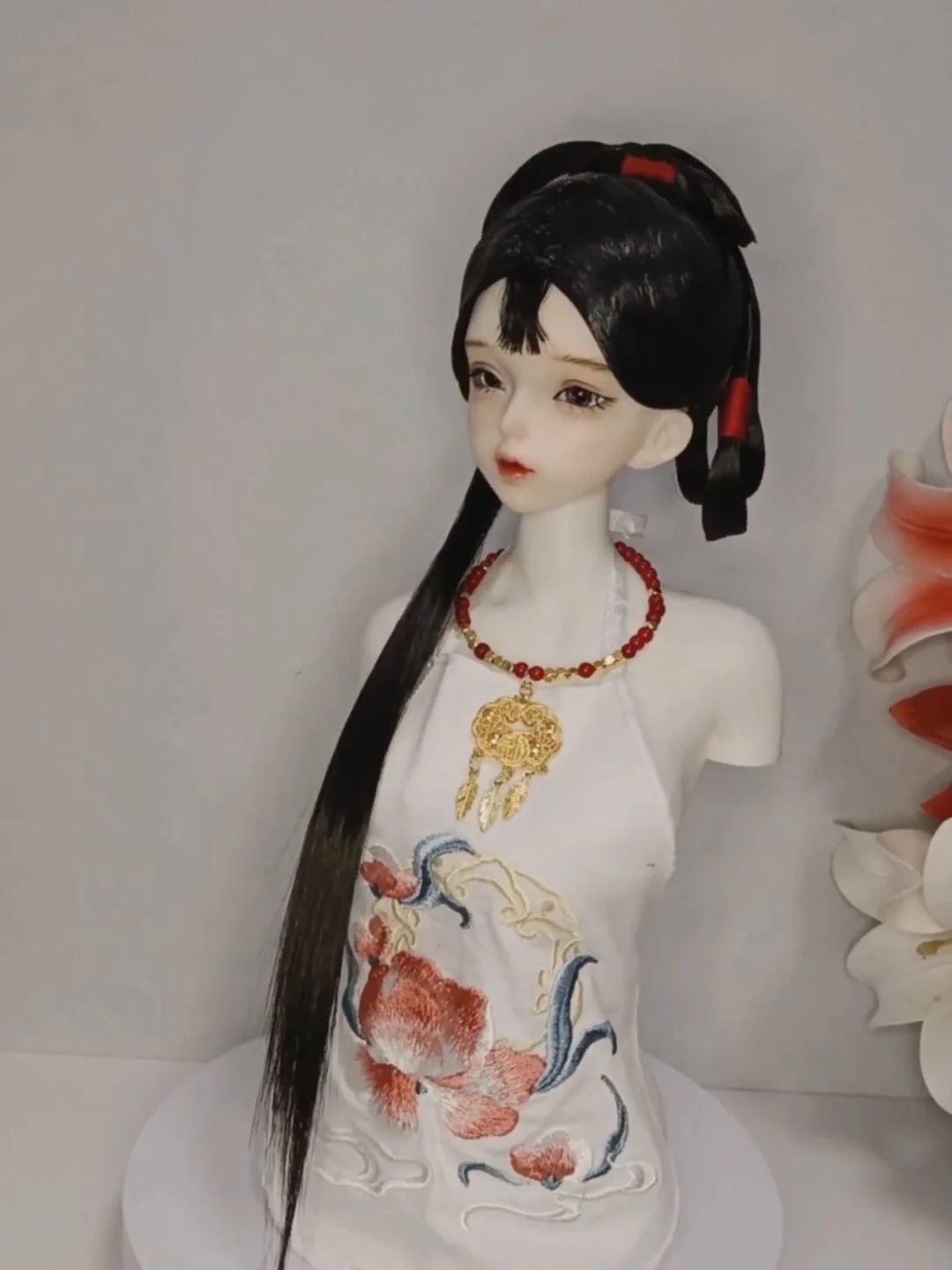 Peruka BJD w skali 1/4 1/3, strój starożytny, Hanfu, wróżka, długie włosy, peruki retro dla BJD/SD MSD SD13 Big Girl SSDF, akcesoria dla lalek C2364