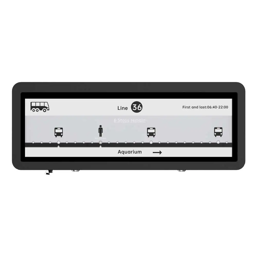 

Custom 28 32 Inch E-ink Bus Stop Outdoor Long Battery Life Big Large E Ink Display