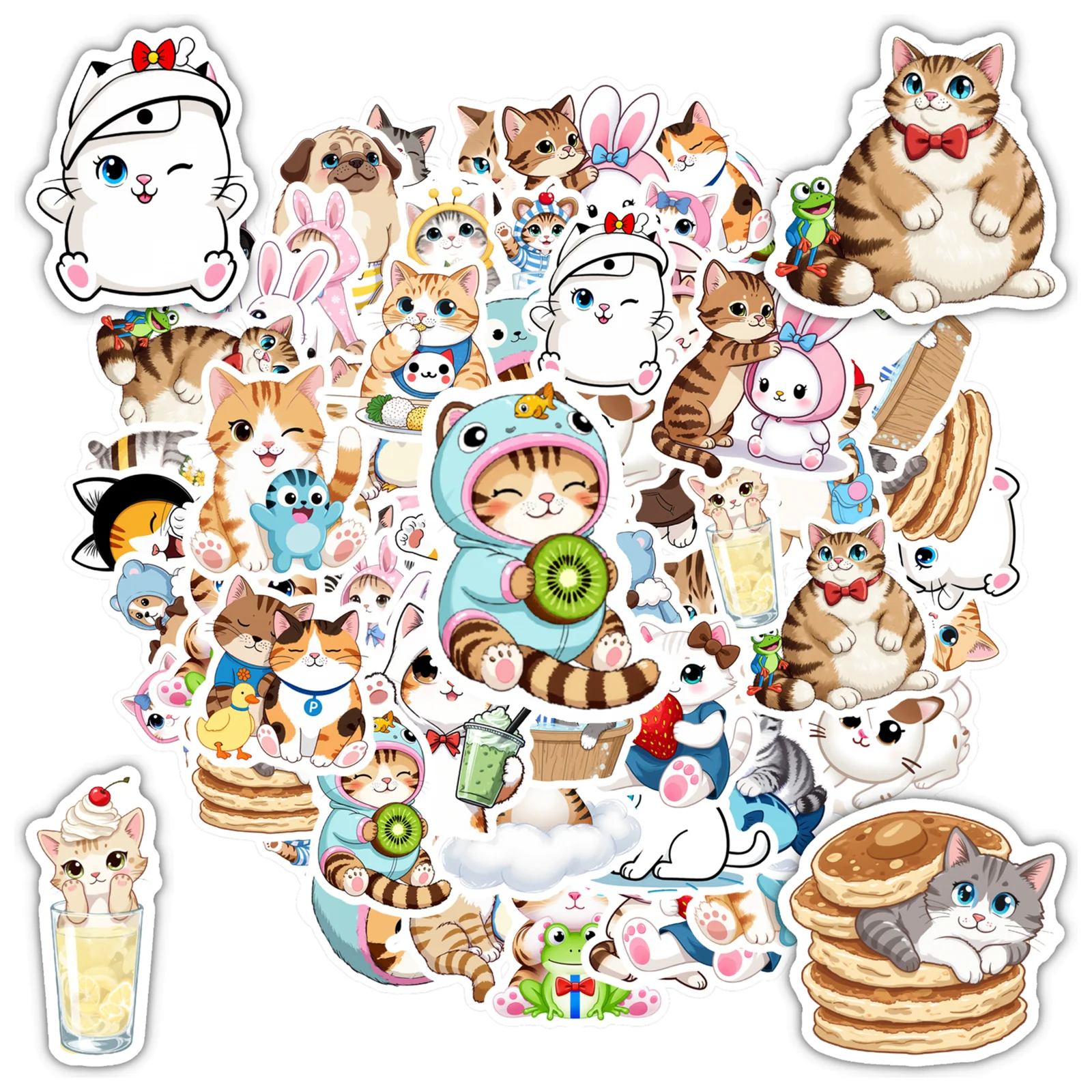 

35 шт., наклейки с игривыми кроликами, милые животные, канцелярские наклейки, наклейки с животными для гитары, ноутбука, шлема, скейтборда