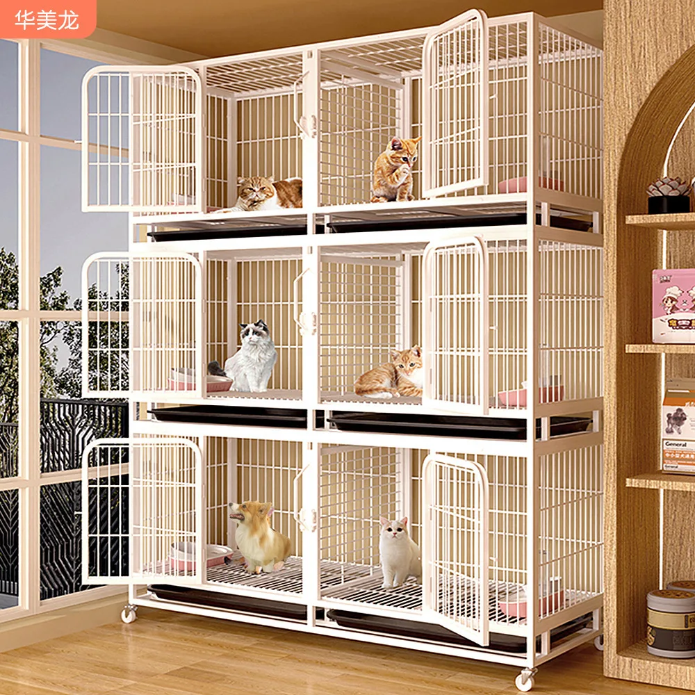Pet shop breeding foster cage multi-layer with partition dog cage can breed breeding cage cat nest rabbit