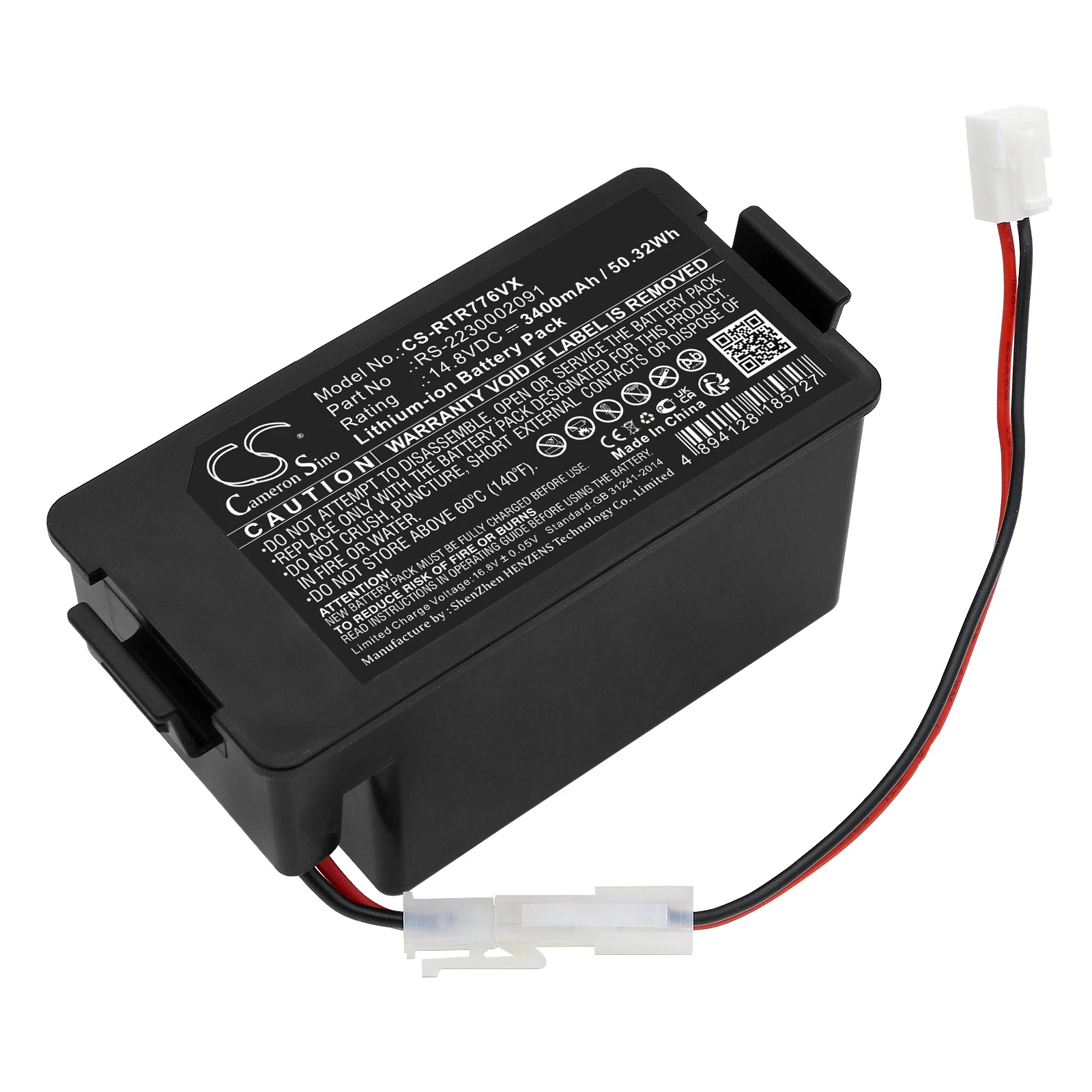 Vacuum Battery For Rowenta RS-2230002091 Tefal RR 7747 WH 4Q0 RG7765WH Capacity 3400mAh / 50.32Wh